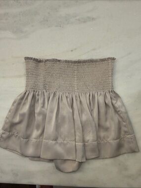 Koch Smocked skort  in Light silver/ gray